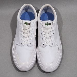 Lacoste genuine leather white sneakers size 9 (42) - RARE!